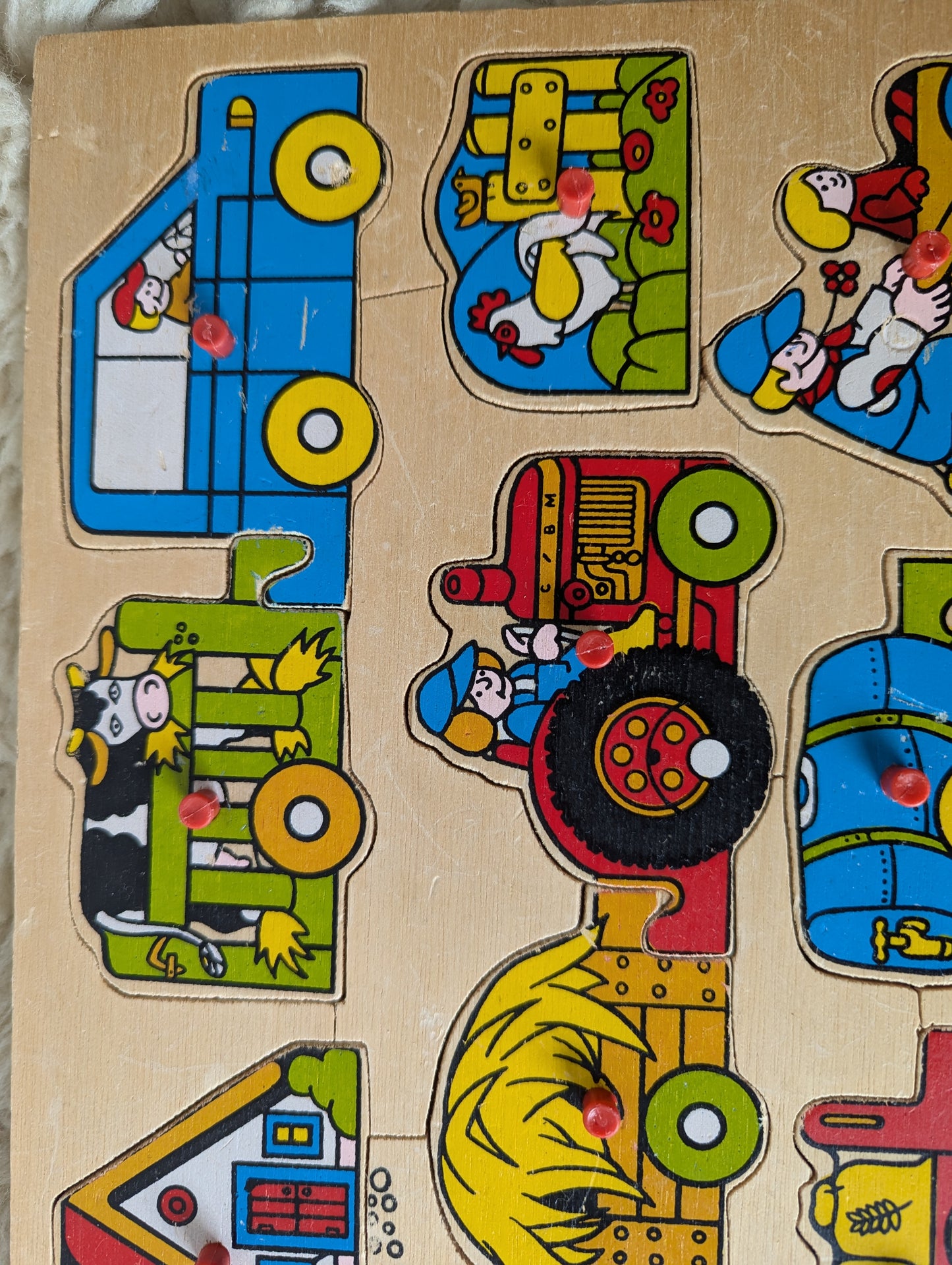 Houten puzzel boerderij