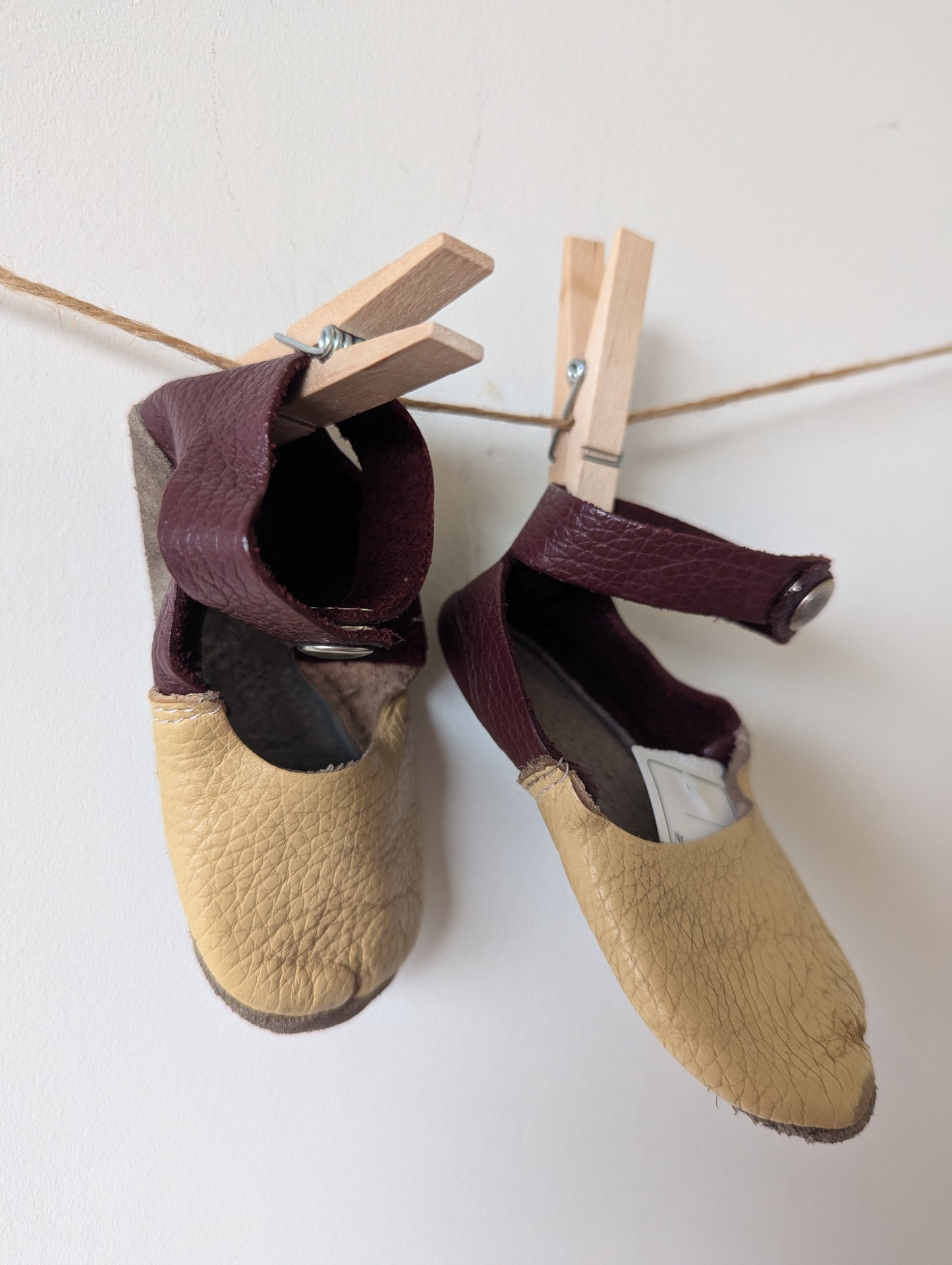 Leren sloffen - mt 19