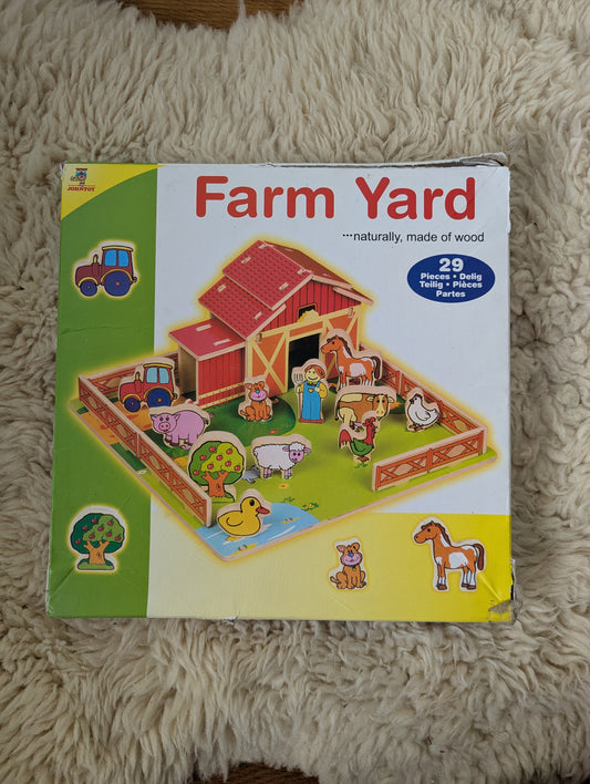 Houten speel boerderij