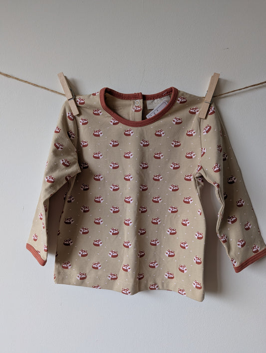 Longsleeve vosjes - mt 80