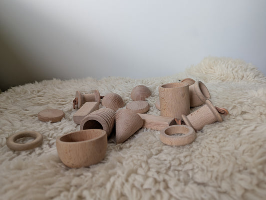 Houten sensorisch speelgoed