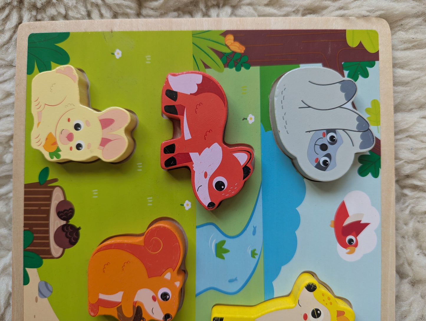 Houten puzzel bosdieren