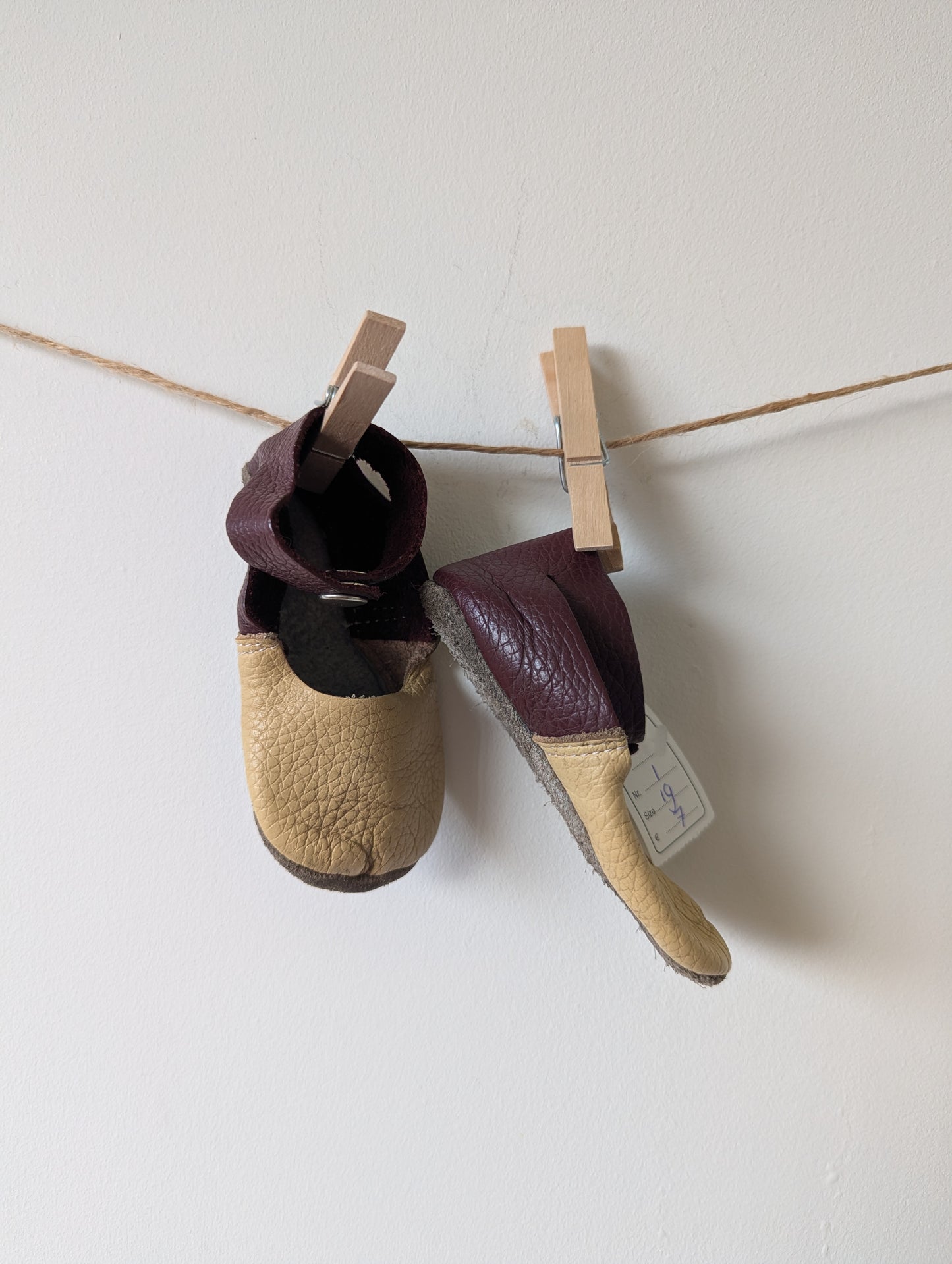 Leren sloffen - mt 19