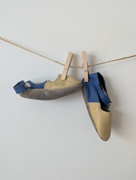 Leren sloffen - mt 24 (15cm)