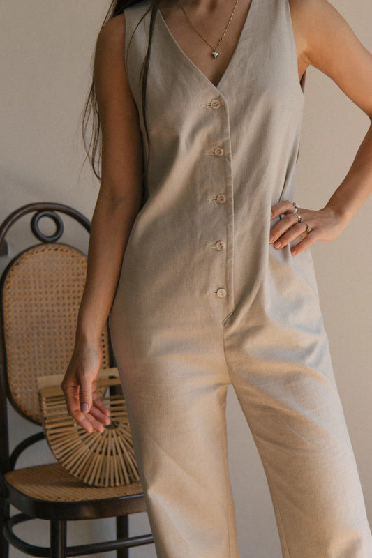 Linnen jumpsuit - mt S petite
